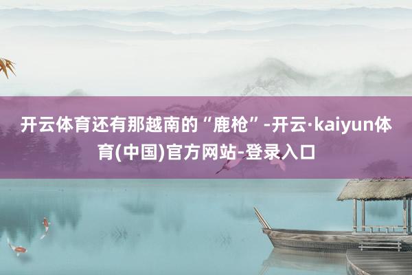 开云体育还有那越南的“鹿枪”-开云·kaiyun体育(中国)官方网站-登录入口