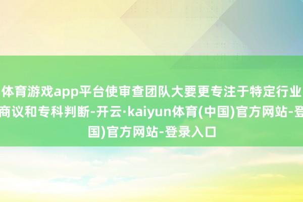 体育游戏app平台使审查团队大要更专注于特定行业的潜入商议和专科判断-开云·kaiyun体育(中国)官方网站-登录入口